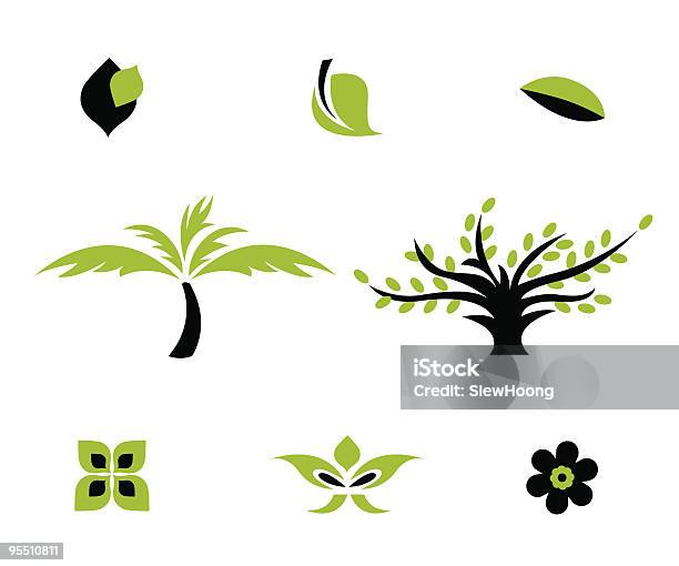 Ilustración de Iconos De Flores y más Vectores Libres de Derechos de Abstracto - Abstracto, Botánica, Clip Art