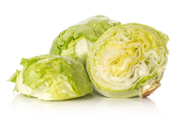 istock Fresh Raw Iceberg Lettuce isolated on white 955116976