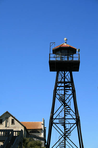 Alcatraz Island Guard Tower stock photo
