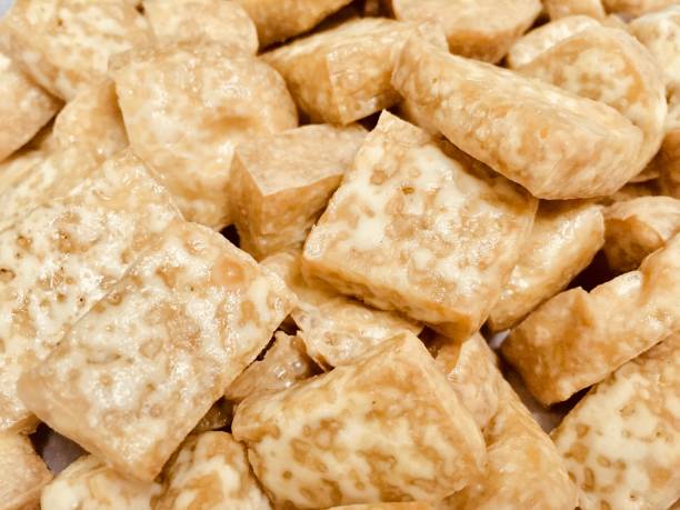 istock Close Up of Golden Brown Deep Fried Tofu 955126984