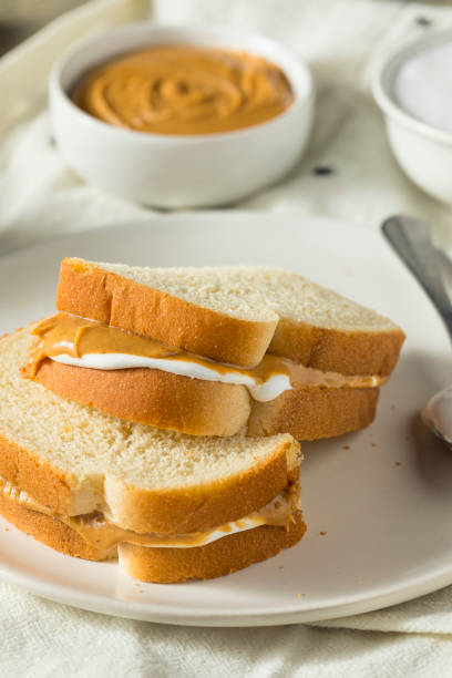 istock Homemade Fluffernutter Marshmallow Peanut Butter Sandwich 955128574