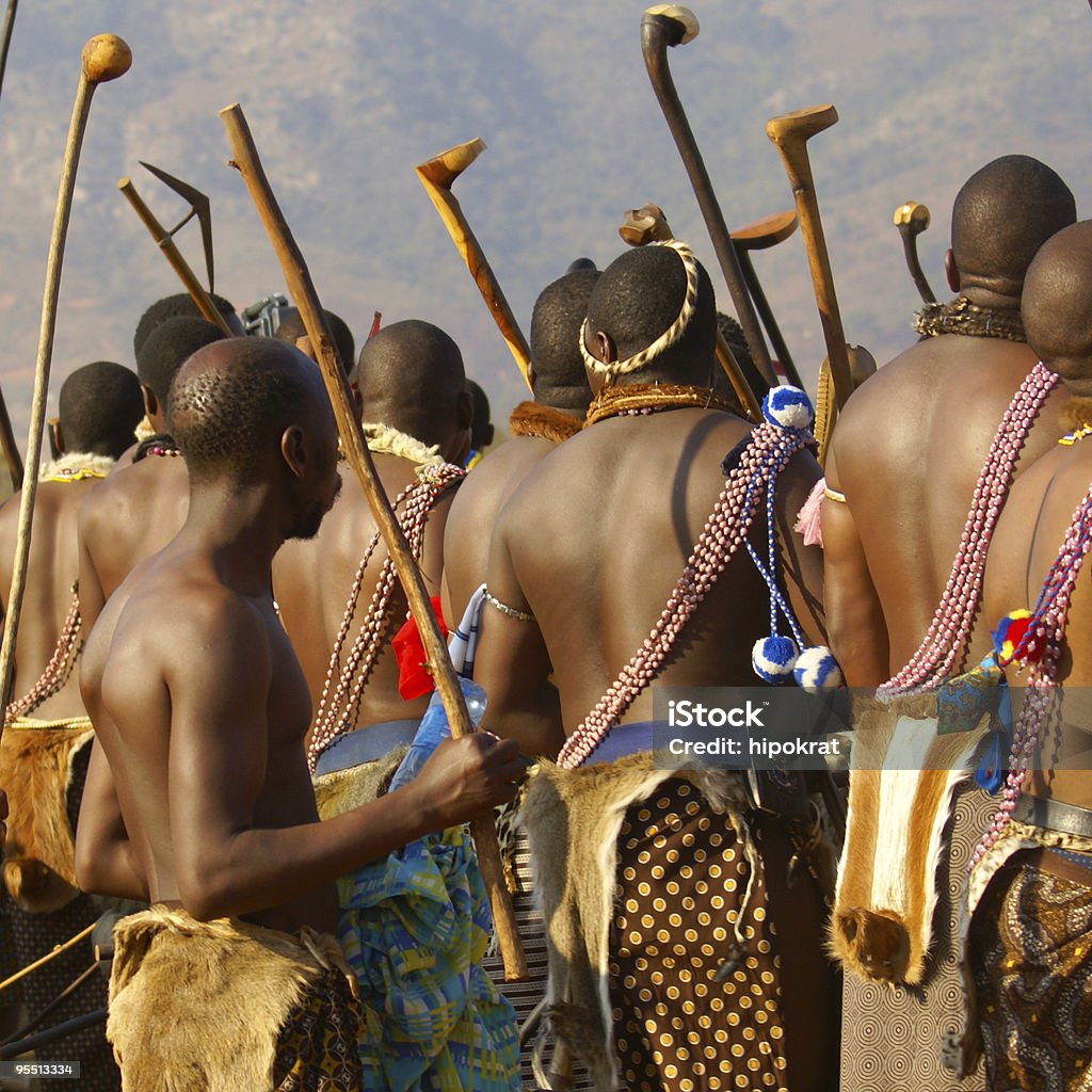 Suázi headmen durante umhlanga - Royalty-free Suazilândia Foto de stock