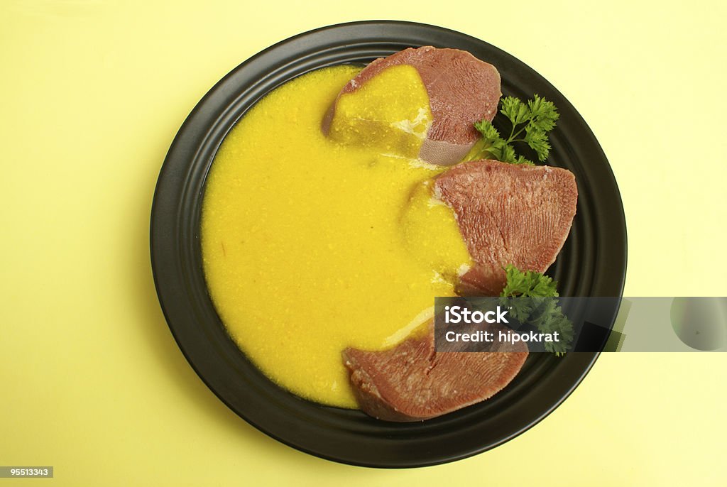 Corned beef tongue mit Senf-sauce - Lizenzfrei Rindfleisch Stock-Foto