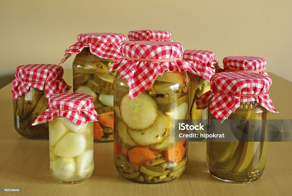 Jarros de pickles - Royalty-free Alho Foto de stock