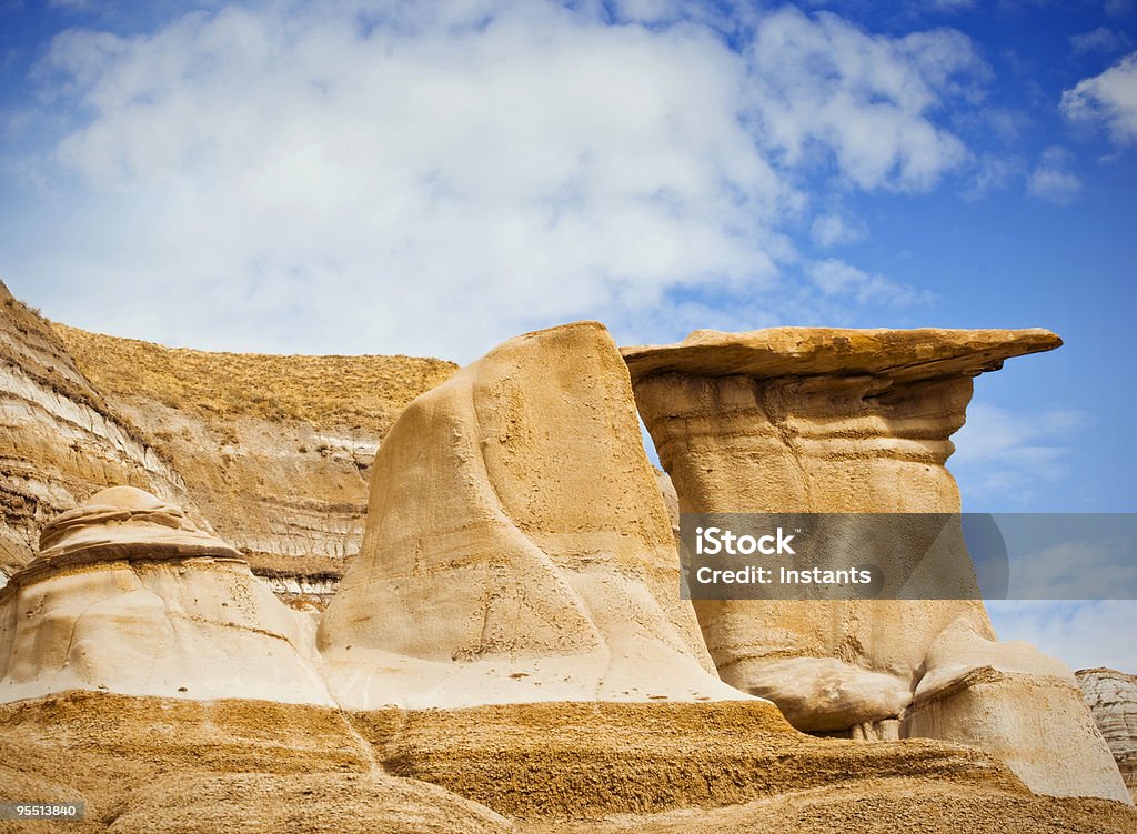 Hoodoos - Lizenzfrei Drumheller Stock-Foto