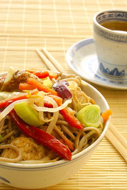 istock Soba noodles with chicken 95514050