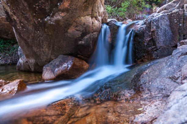 istock Long exposure on the water of the waterfalls to create a silky effect 955140906
