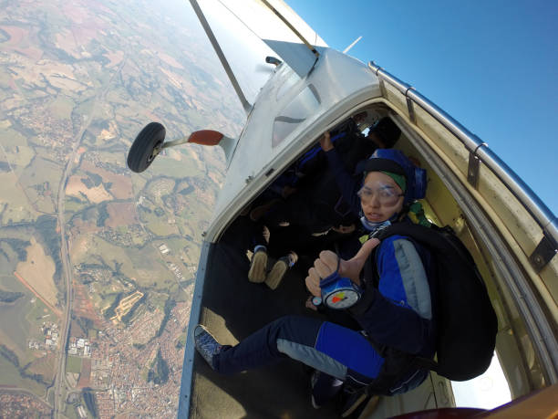 istock Asian Female Skydiver 955144686