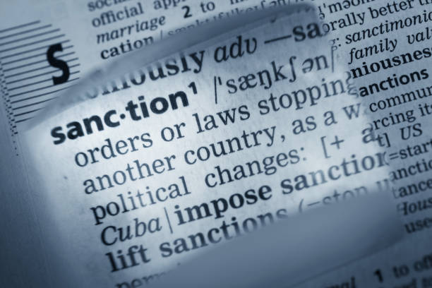 Definition of Sanction stock photo