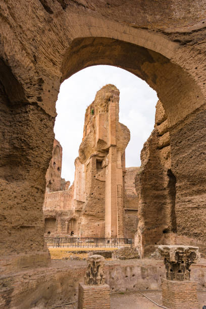 Ruins of the Baths of Caracalla - Terme di Caracalla Ruins of the Baths of Caracalla (Terme di Caracalla), one of the most important baths of Rome at the time of the Roman Empire. caracal photos stock pictures, royalty-free photos & images