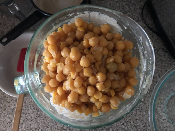 istock Chickpeas in Blender Hummus Preparation 955151868