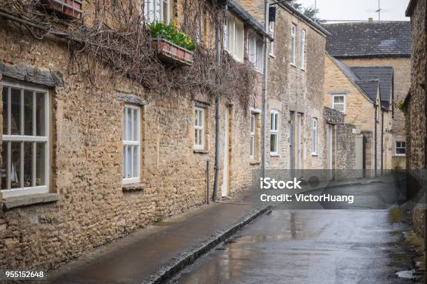 Backstreet In A Village Of Fairford England Stock Photo - Download Image Now - Fairford, Architecture, Back
