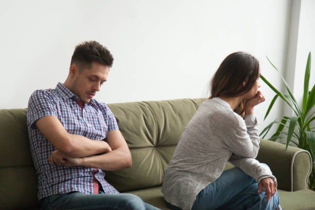 istock Offended woman looking far thinking about family problems 955158834