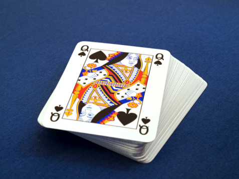 Two Of Spades Vintage playing card - Isolated (clipping path included)