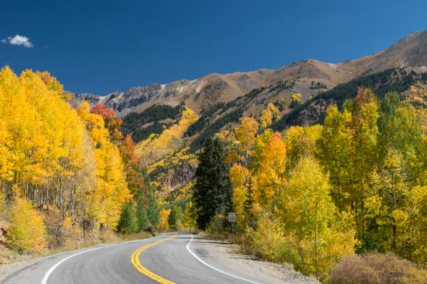 istock Million Dollar Highway in Autumn in Colorado 955183564