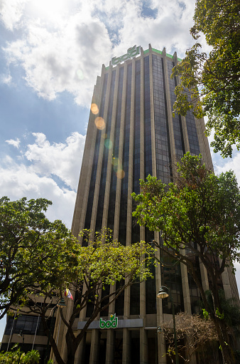 Caracas, Venezuela - March 24, 2018: The BOD Tower is an office skyscraper located in sector La Castellana in Caracas, Venezuela and is the headquarters of the BOD Bank (Banco Occidental de Descuento)