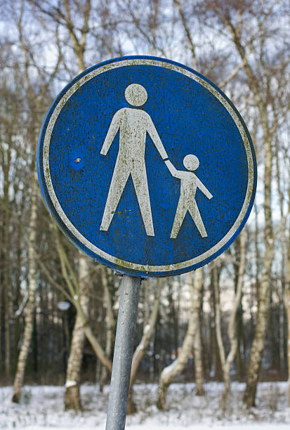 footpath road sign stock photo