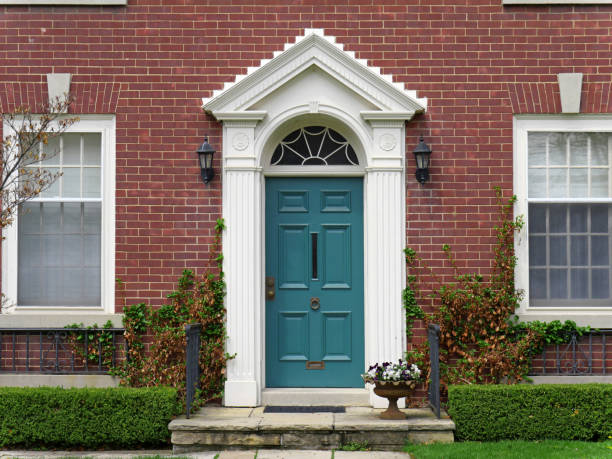 istock front door of brick suburban house 955198834
