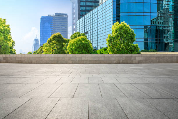 istock empty square and modern commercial buildings in shanghai 955203884
