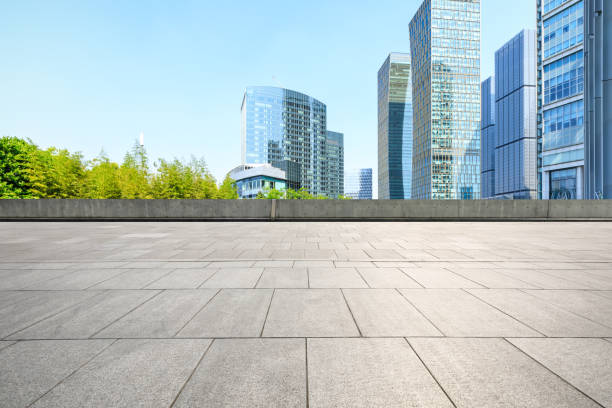 istock empty square and modern commercial buildings in shanghai 955204026