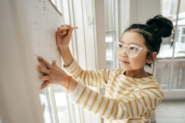 Girl with calendar