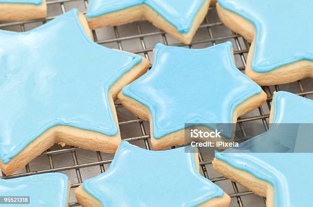 Sugar Cookie With Royal Icing Stock Photo - Download Image Now - Baking, Blue, Candy
