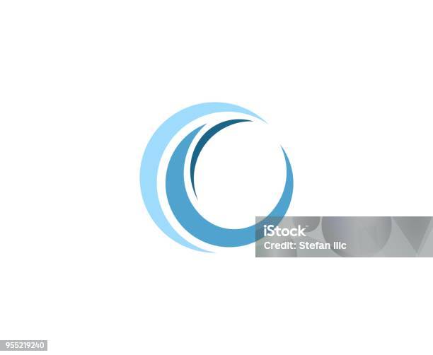 Wave Icon Stock Illustration - Download Image Now - Circle, Logo, Wave - Water