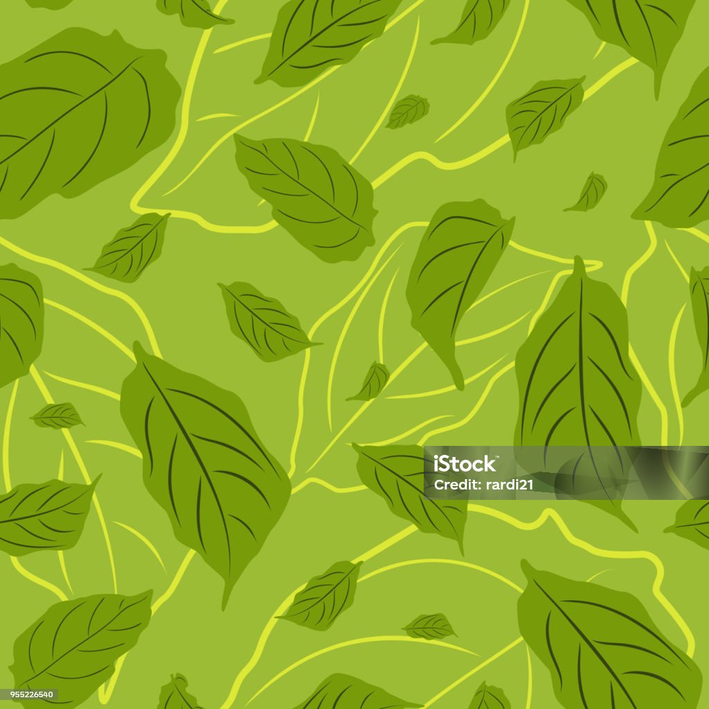 Leaf Random Pattern Seamless Stock Illustration - Download Image Now ...