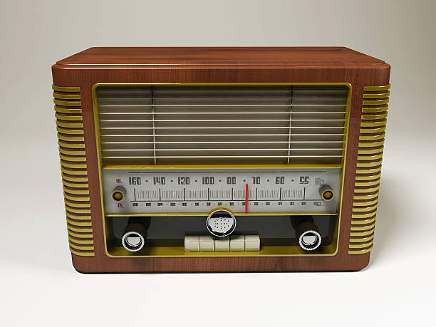 istock Vintage radio with wooden case 95523186