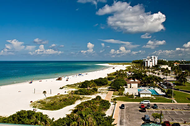 Lido Beach, Sarasota,  Florida stock photo