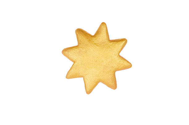 istock Golden star shaped ornament created from clay 95524934