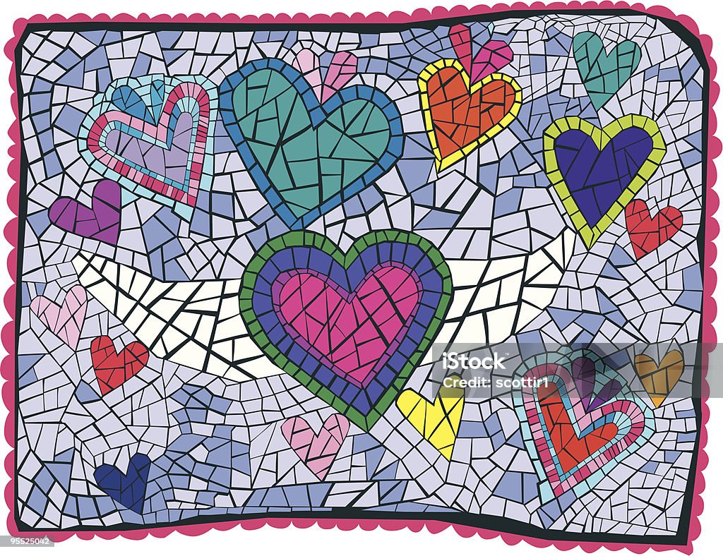 Mosaïque artistique cœur - clipart vectoriel de Coeur - Symbole d'une idée libre de droits