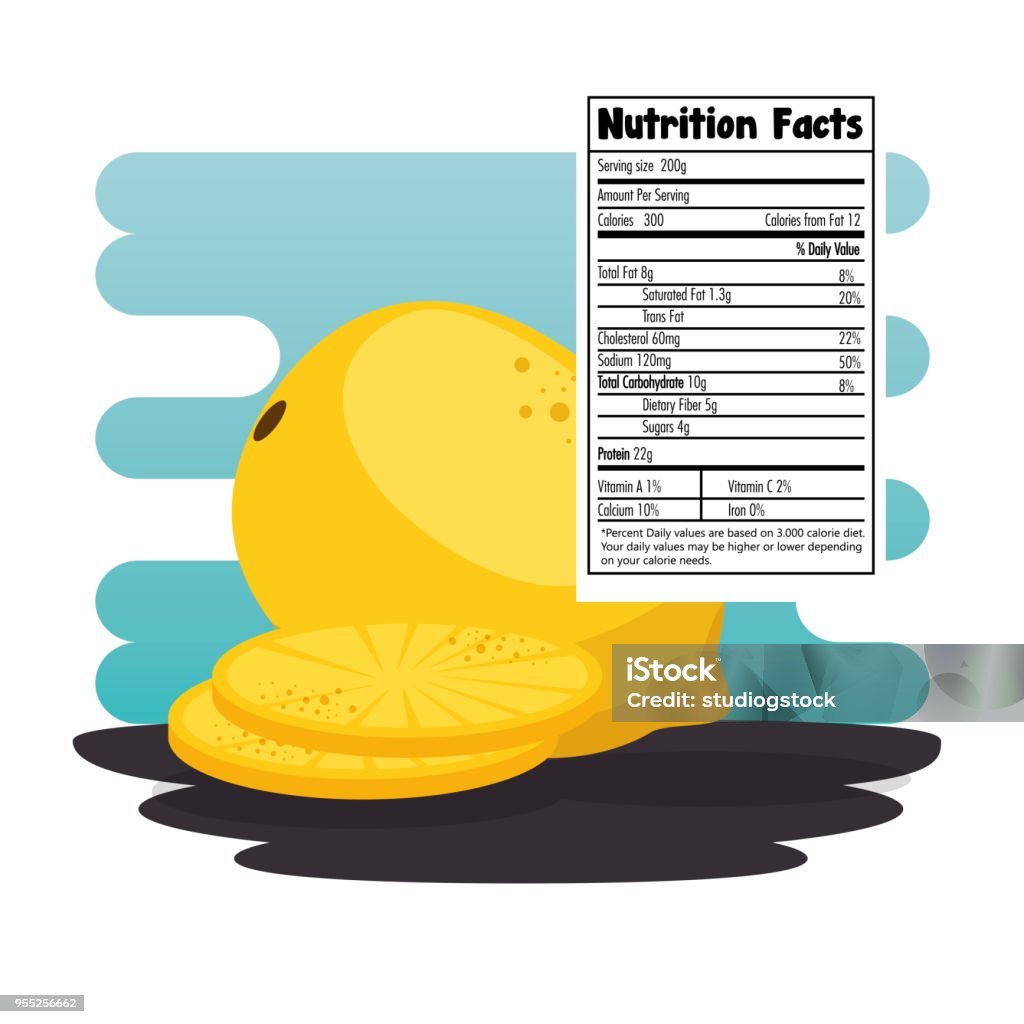 Guava With Nutrition Facts Stock Illustration Download Image Now