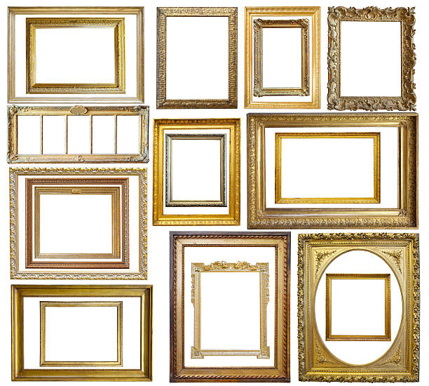 istock Set of  Vintage gold picture frame 95525716