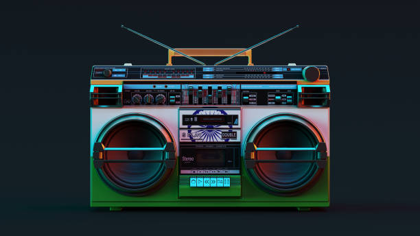 istock Boombox With Indian Flag Moody 80s lighting 955263420