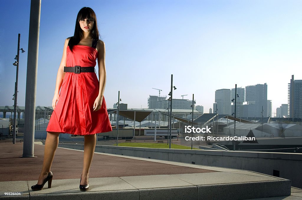 Vestido rojo serie - Foto de stock de Adulto libre de derechos