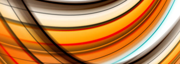 istock Abstract wave lines fluid color stripes. Vector artistic illustration for poster or web banner 955271792