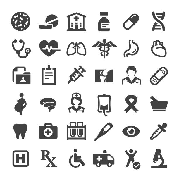 Medicine and Healthcare Icons - Big Series Medicine, Healthcare, hospital, medical symbols stock illustrations