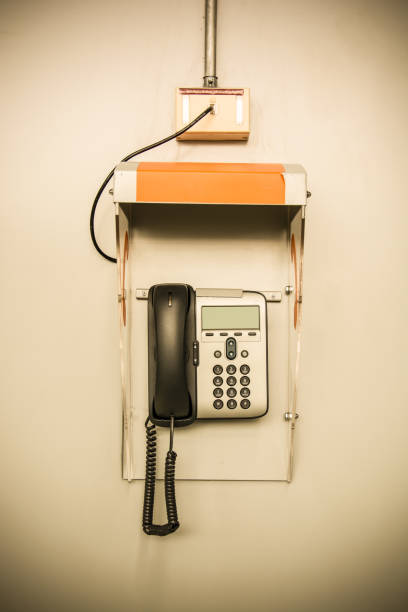 istock IP phone in box on a white background 955281964