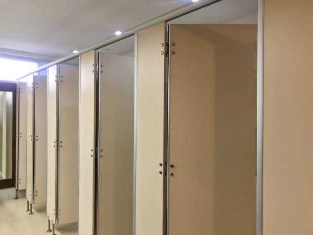 istock Row of public toilet 955291580