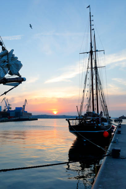 Traditional Sailing Boat in Wismar, Baltic Sea, Germany