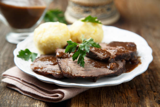 istock Baked meat with spicy sauce 955306154