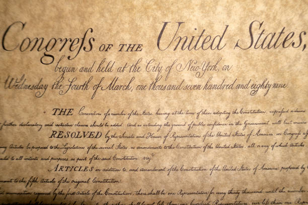 istock Bill of rights United states vintage document 955308470