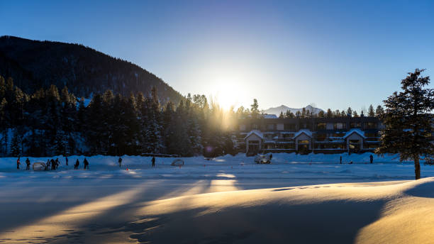 istock Sunset snowy at Colorado Resort 955327692
