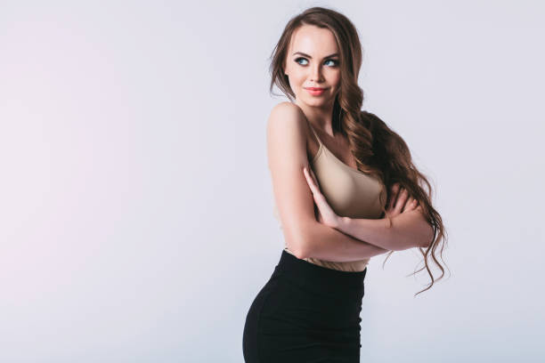 istock Charming girl with long hair. 955328912