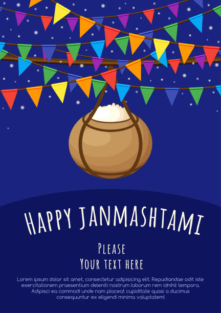 Happy Janmashtam. Vector illustration Happy Janmashtam. Vector illustration mahabharata stock illustrations