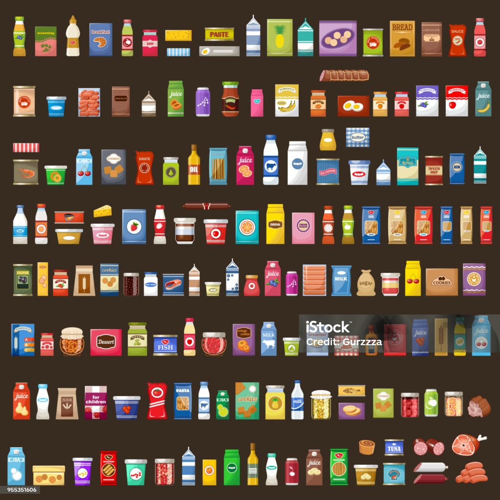 Set of products Set of products. Supermarket. Food. Vector illustration Supermarket stock vector