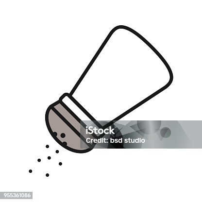 istock Salt or pepper shaker icon 955361086