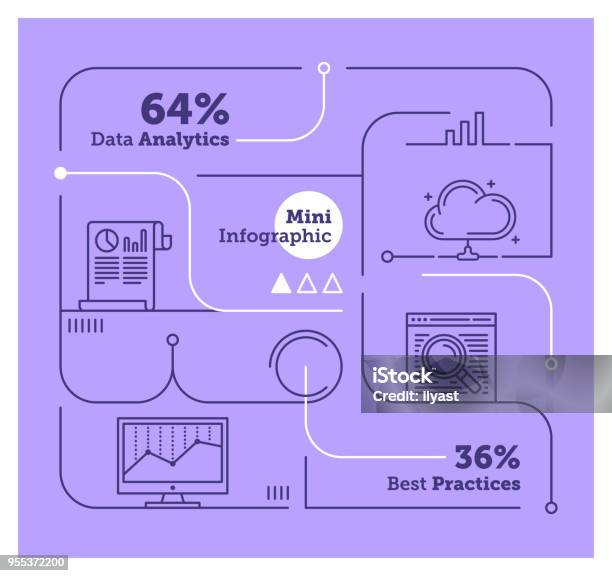 Data Analytics Inforgraphics Data Analytics Mini Infographic Stock Illustration - Download Image Now ...