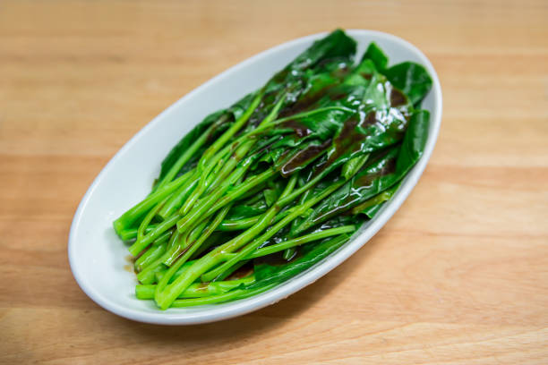 stir fried chinese kale(chinese broccoli) with oyster sauce